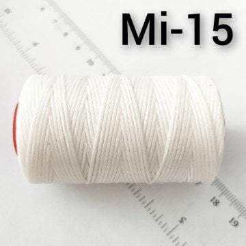 Mi-15 Beyaz Mumlu İp 1 mm