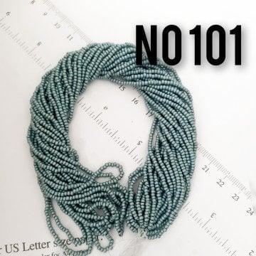 No: 101 Mat Fırınlanmış Koyu Turkuaz Preciosa Dizi Kum Boncuk 11/0