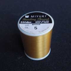 Miyuki Boncuk İpi ( Gold ) No: 5 500m (Yüksek Dayanıklı İnce Takı İpi)