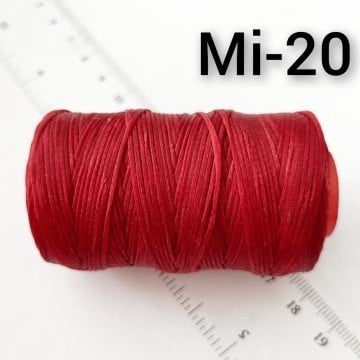 Mi-20 Koyu Kırmızı Mumlu İp 1 mm