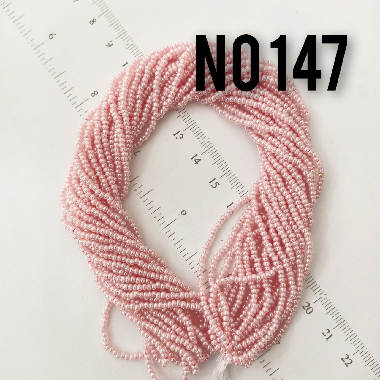 No: 147 Sedefli Solgun Pembe Dizi Kum Boncuk 11/0