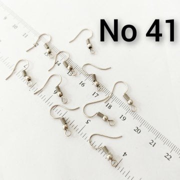 No : 41 Gümüş Kaplama Küpe Kancası