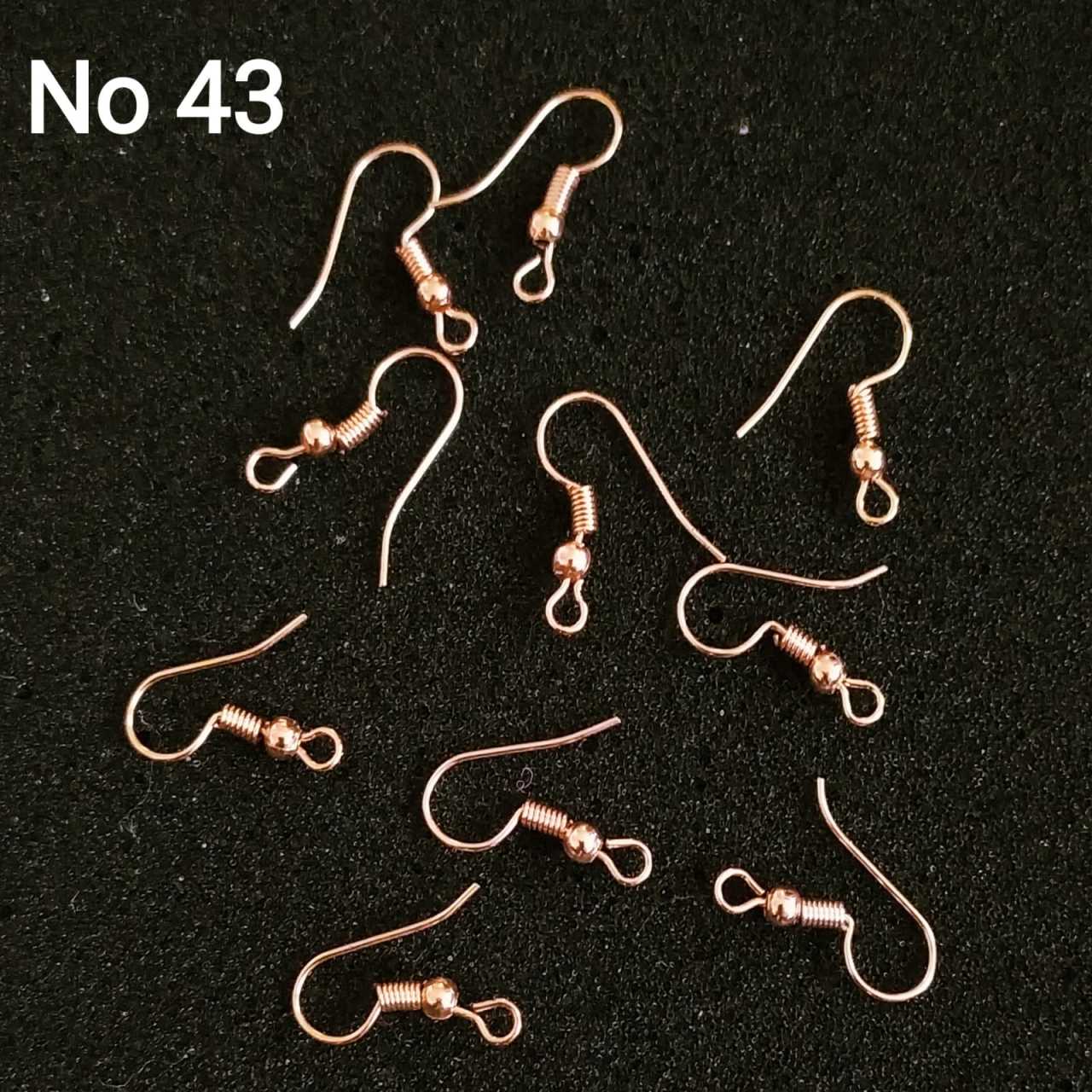 No : 43 Rose Kaplama Küpe Kancası