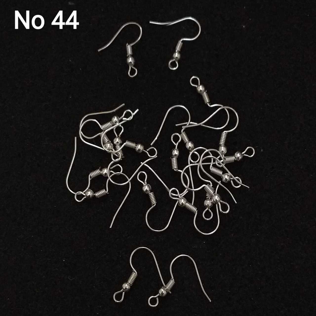 No : 44 Beyaz Gümüş Rengi Küpe Kancası