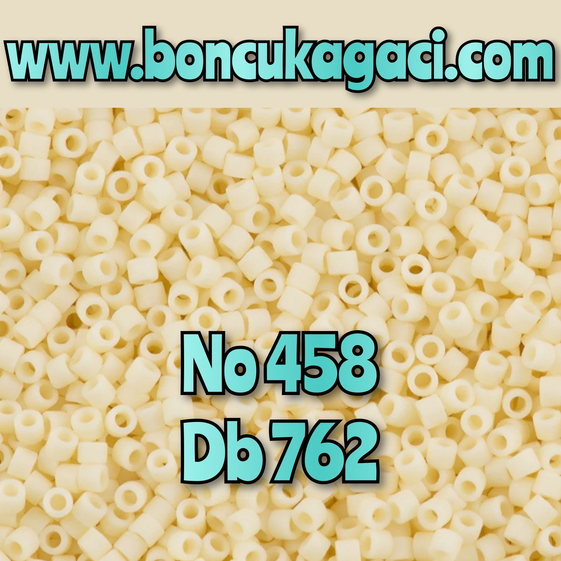 NO:458 Miyuki Delica , Miyuki Boncuk 11/0 DB762 Opak Mat Açık Krem