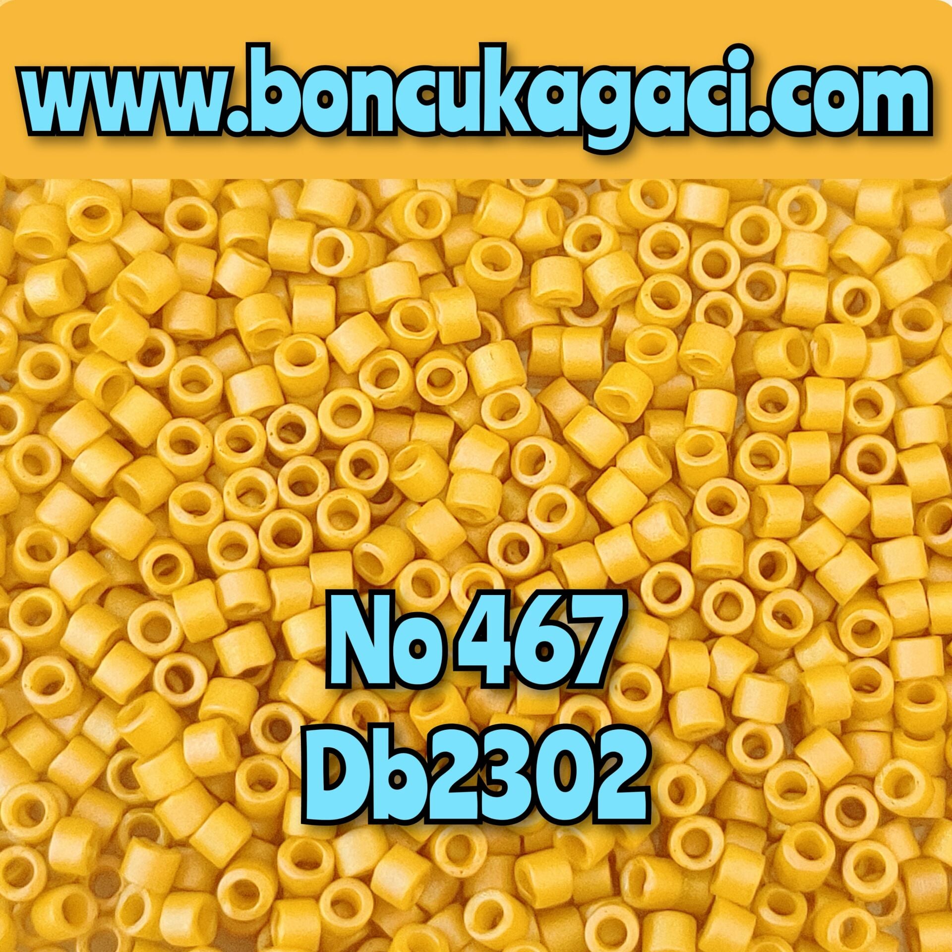 NO:467 Miyuki Delica , Miyuki Boncuk 11/0 DB2302 Opak Mat Bergamut Sarı