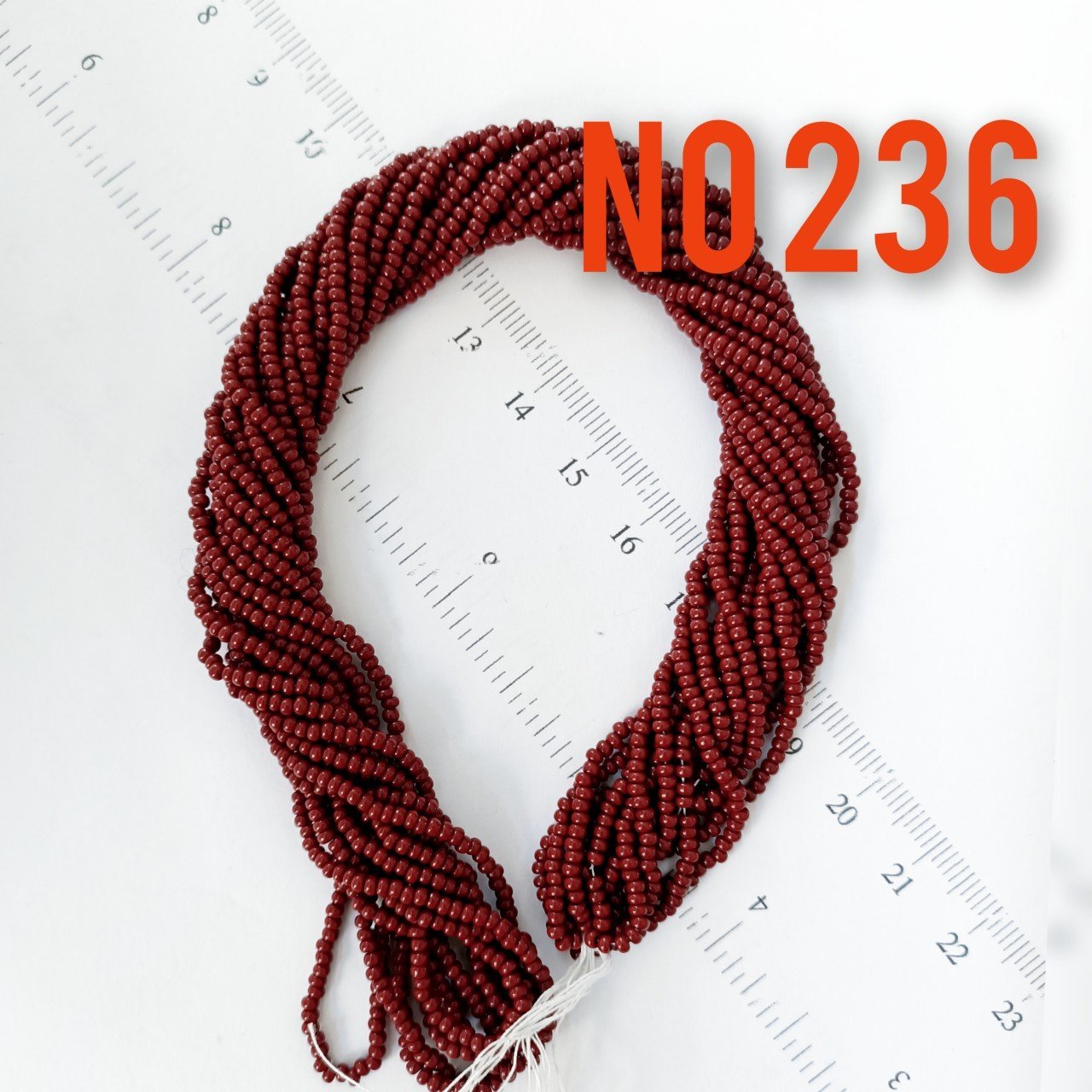 No: 236 Opak Bordo Dizi Kum Boncuk 11/0