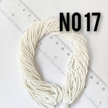 No: 017 Opak Sakız Beyazı Dizi Kum Boncuk 11/0