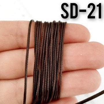 SD-21 Koyu Kahve Wrap ve Kolye İpi Suni Deri 1 mm