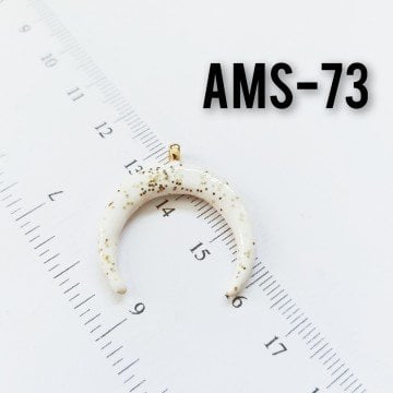 AMS-073 Altın Kaplama Simli Mineli Ay Uç