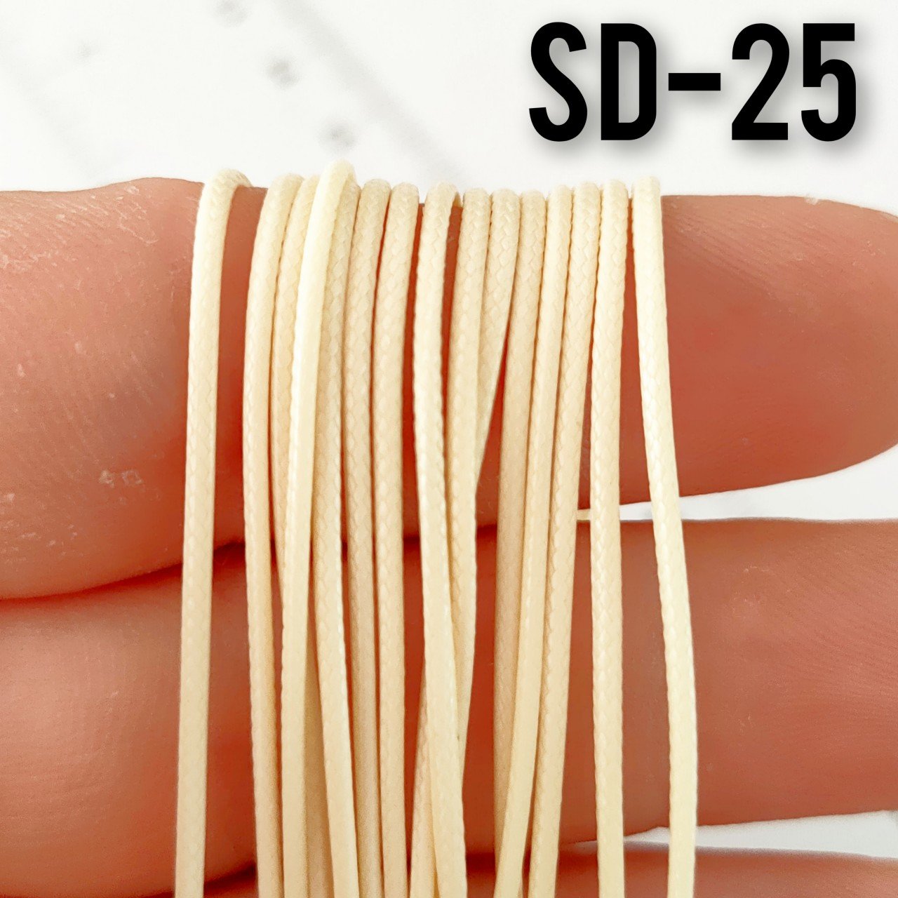 SD-25 Krem Renk Wrap ve Kolye İpi Suni Deri 1 mm