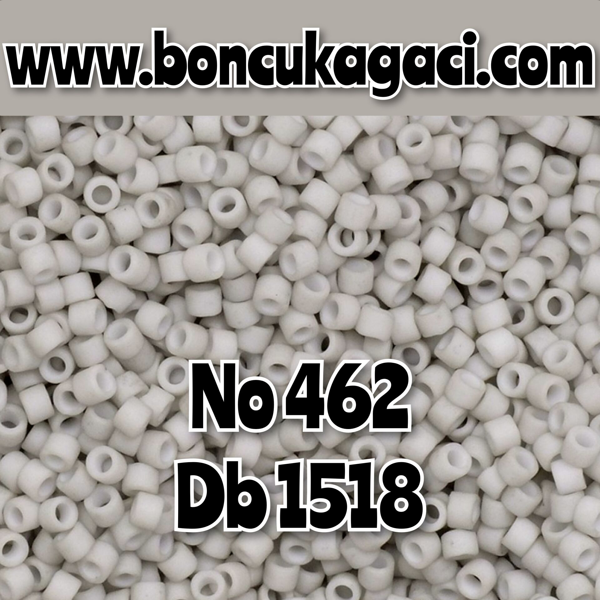 NO:462 Miyuki Delica Boncuk 11/0 DB1518 Opak Mat Açık Gri