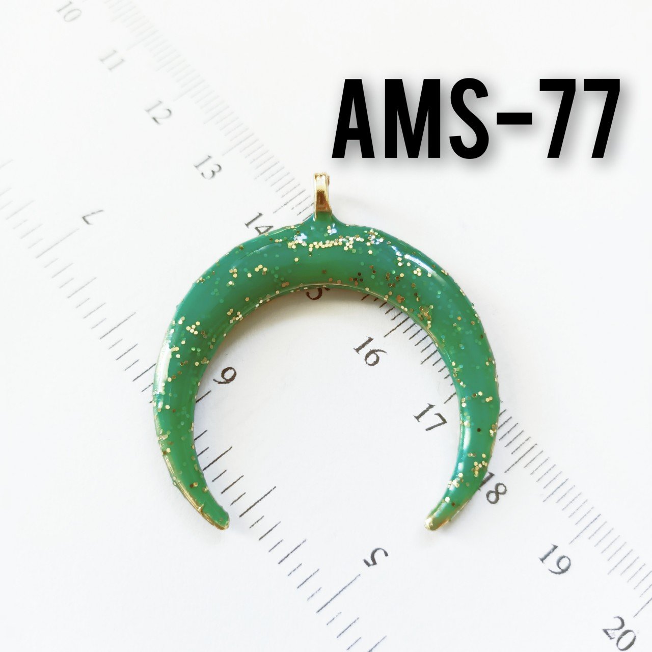 AMS-077 Altın Kaplama Simli Mineli Ay Uç