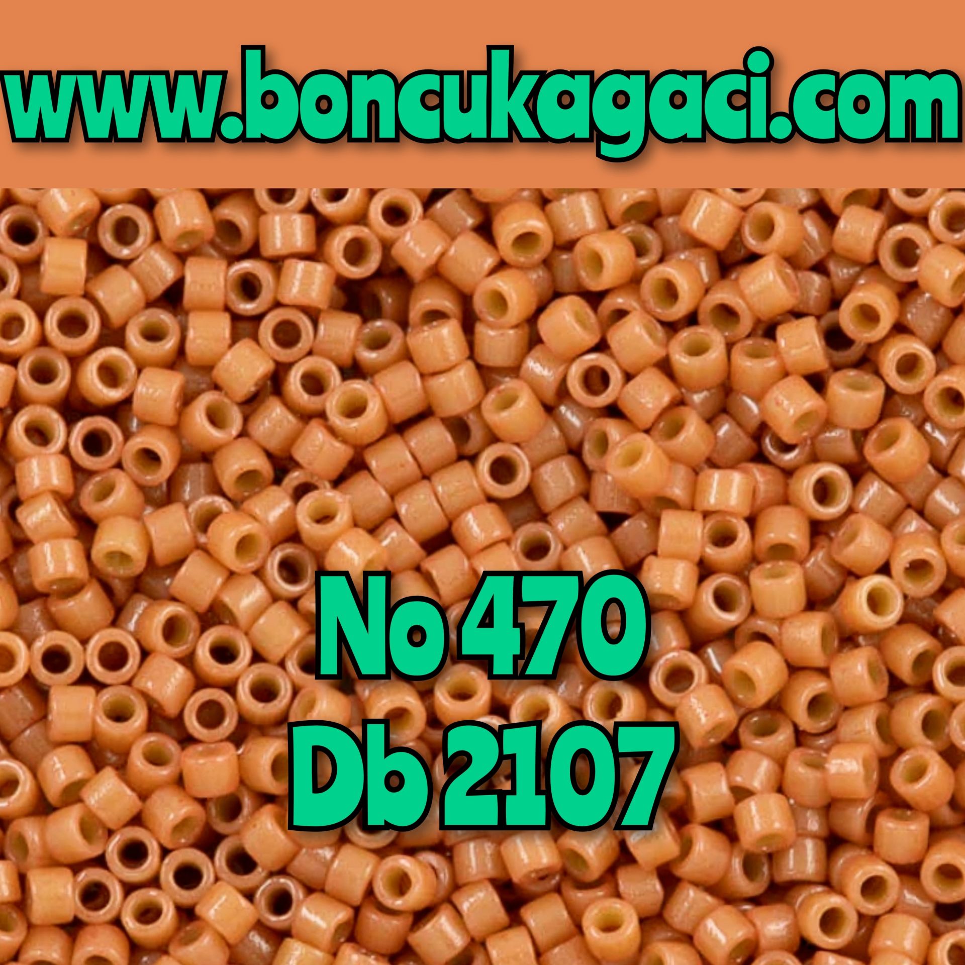 NO:470 Miyuki Delica Boncuk 11/0 DB2107 Dayanıklı Boya Sedir Kahve