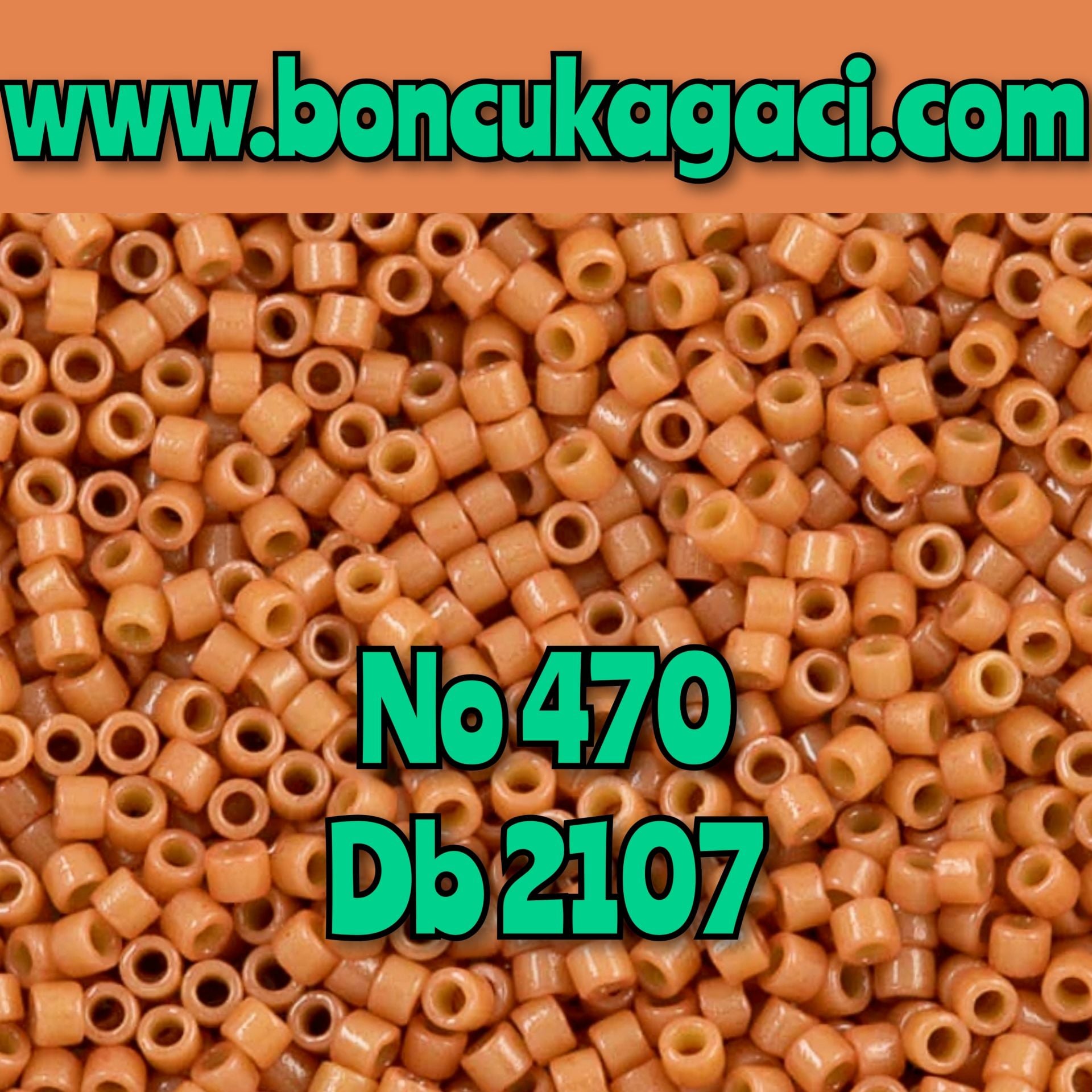 NO:470 Miyuki Delica Boncuk 11/0 DB2107 Dayanıklı Boya Sedir Kahve