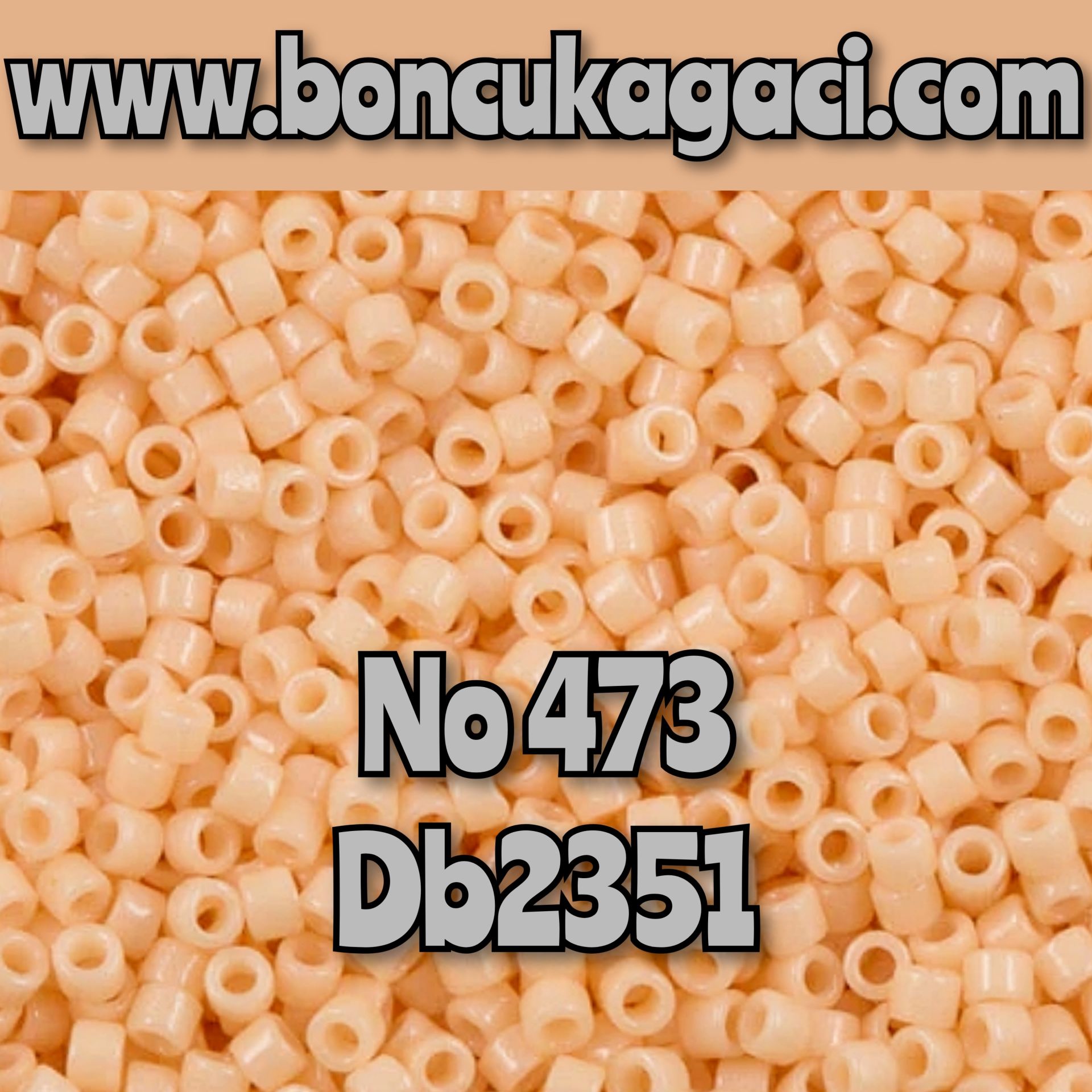 NO:473 Miyuki Delica Boncuk 11/0 DB2351 Dayanıklı Boya Şampanya Krem