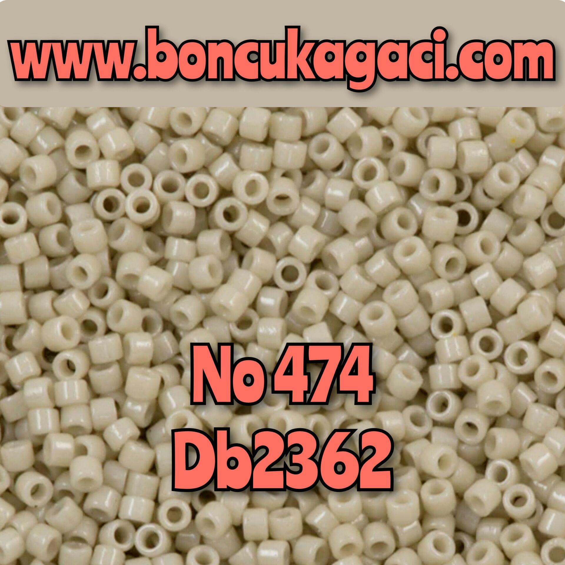NO:474 Miyuki Delica Boncuk 11/0 DB2362 Dayanıklı Boya Koyu Fildişi