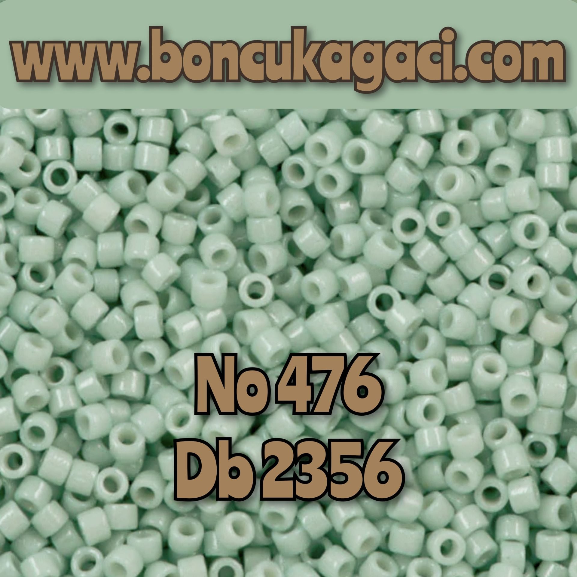 NO:476 Miyuki Delica , Miyuki Boncuk 11/0 DB2356 Dayanıklı Boya Solgun Turkuaz