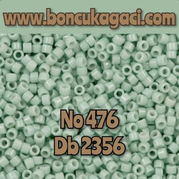 NO:476 Miyuki Delica , Miyuki Boncuk 11/0 DB2356 Dayanıklı Boya Solgun Turkuaz