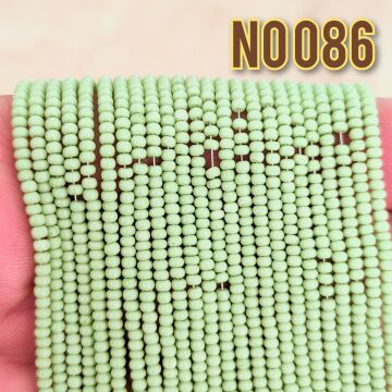 No: 086 Solgun Mint Preciosa Dizi Kum Boncuk 11/0