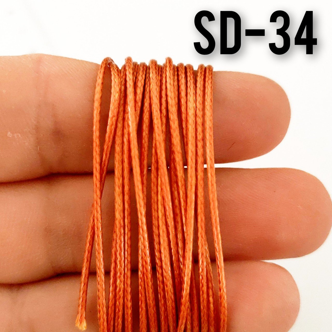 SD-34 Kiremit Turuncu Wrap ve Kolye İpi Suni Deri 1 mm