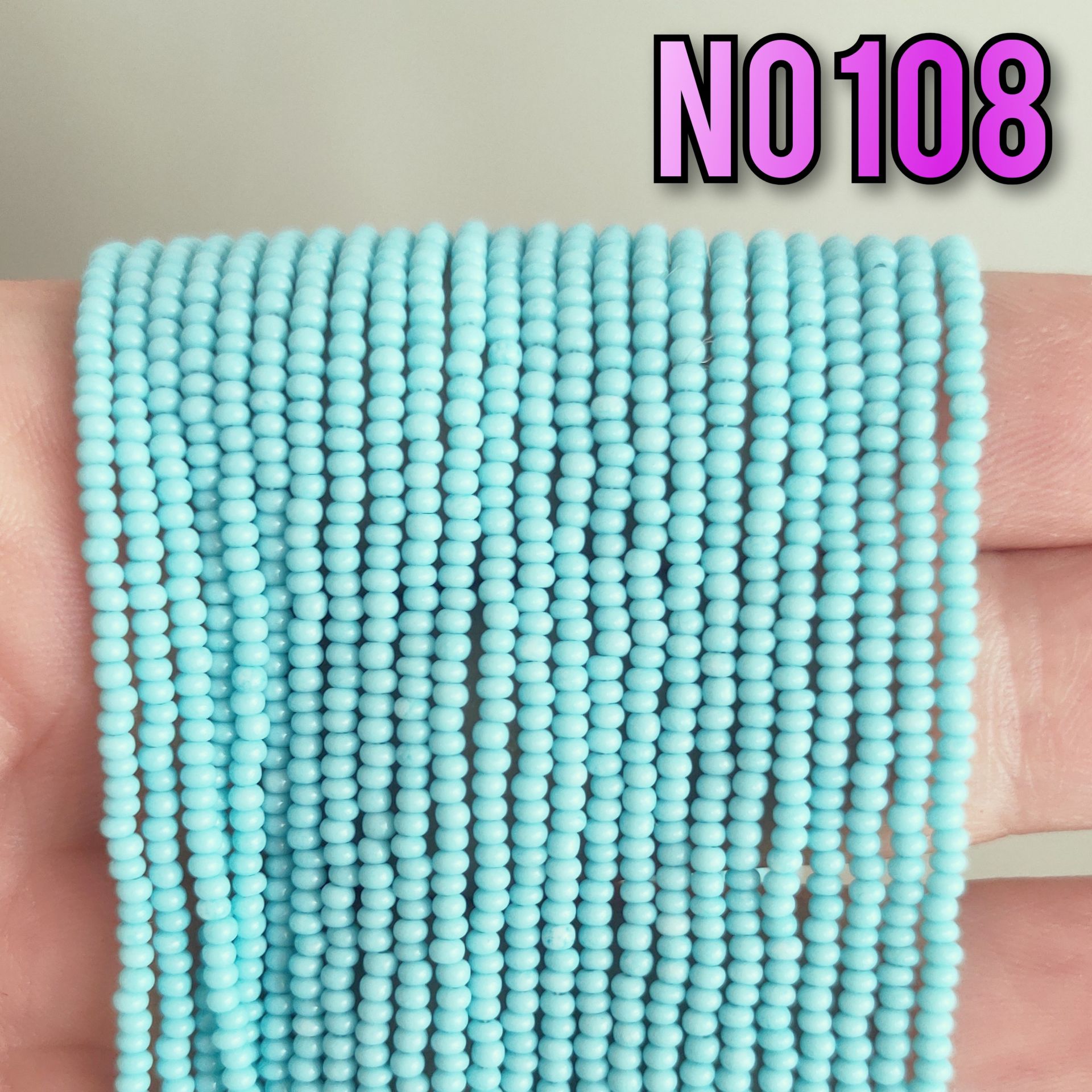 No: 108 Açık Turkuaz Preciosa Dizi Kum Boncuk 11/0