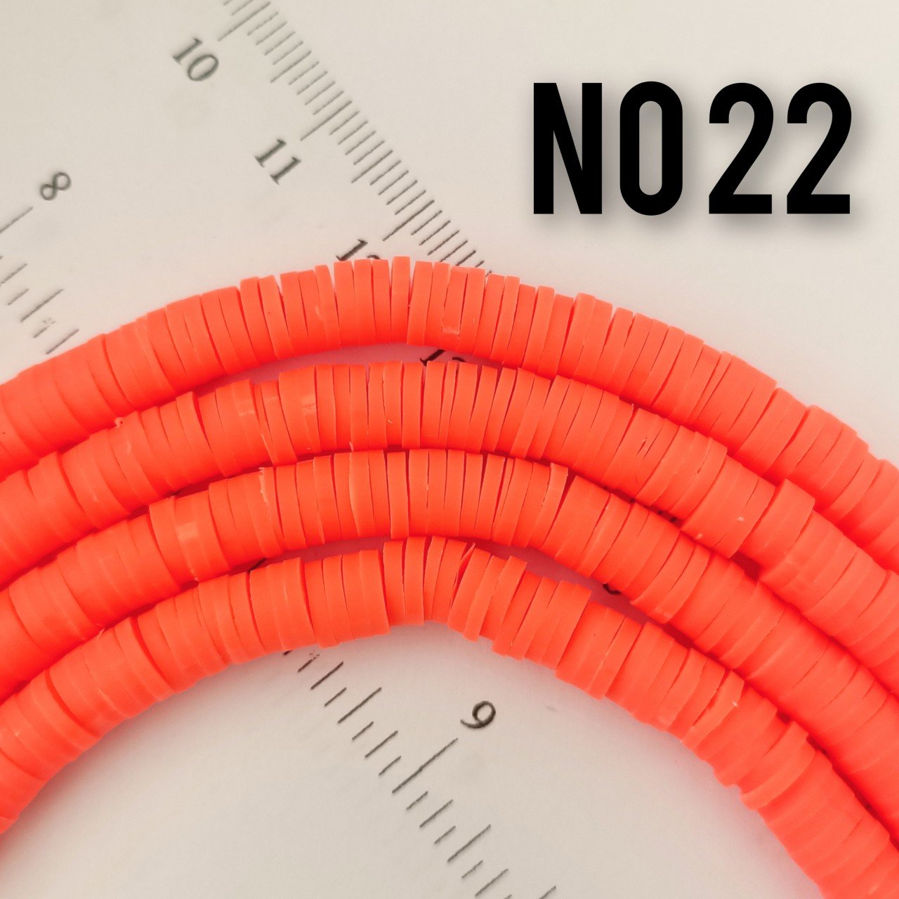 No : 22 Neon Turuncu Renk Fimo Hamur Boncuk