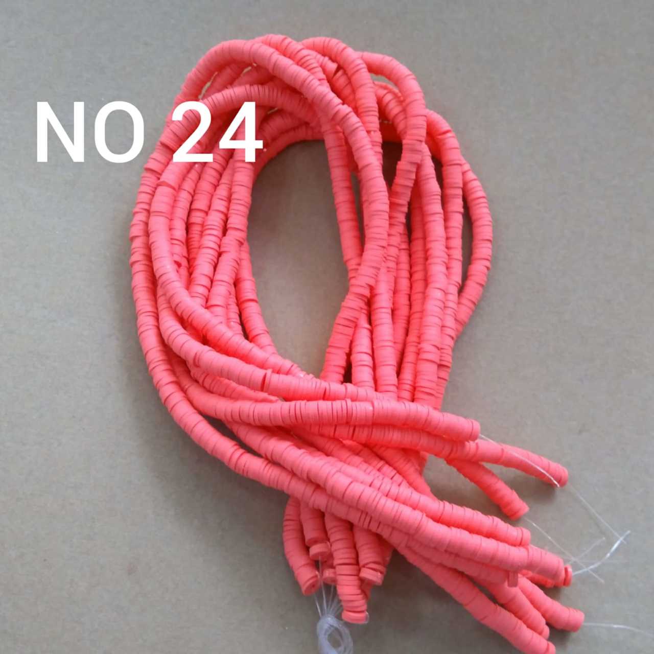 No : 24 Pastel Koyu Pembe Fimo Hamur Boncuk