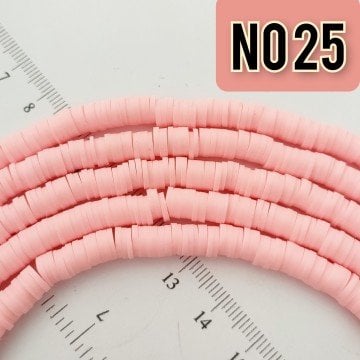 No : 25 Açık Pembe Fimo Hamur Boncuk