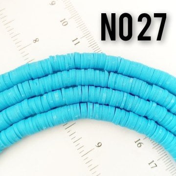 No : 27 Açık Mavi Fimo Hamur Boncuk