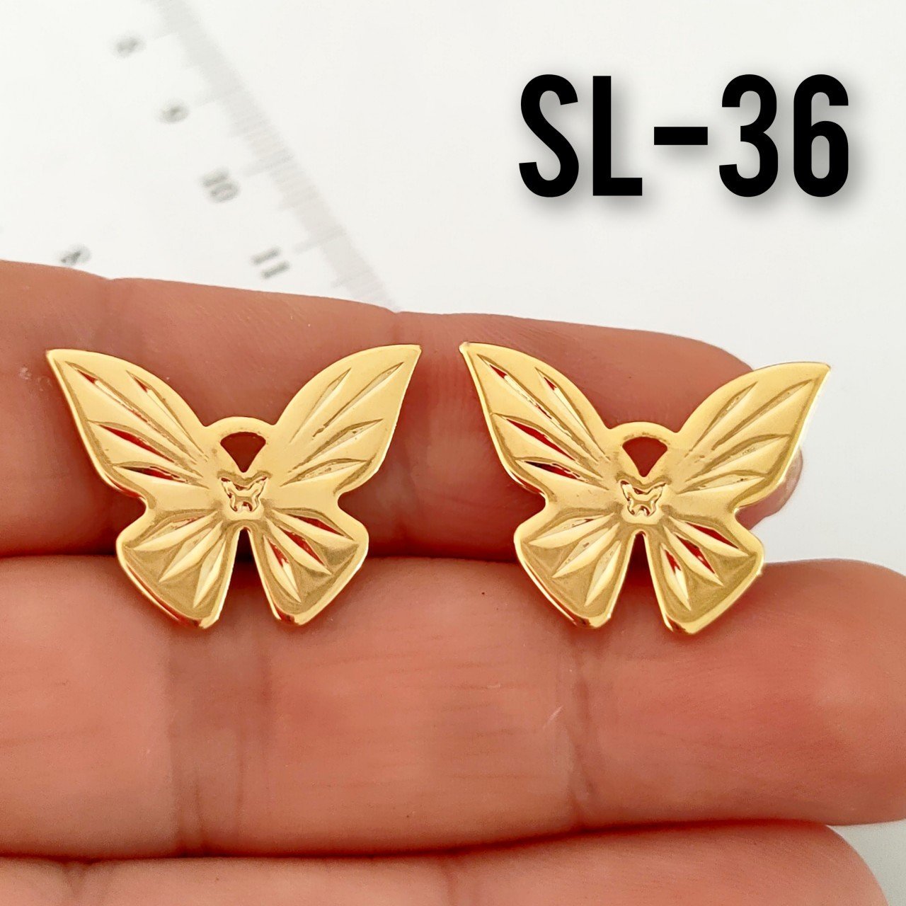 SL-36 24 Ayar Altın Kaplama Kelebek Sallantı