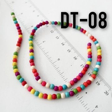 Dt-008 İmitasyon Karışık Renk Turkuaz 4 mm dizi