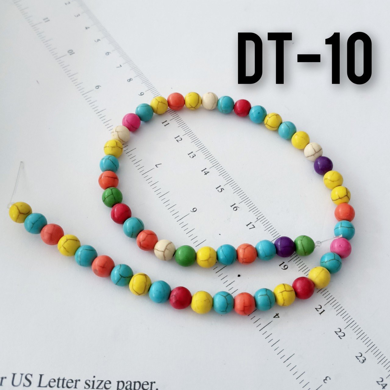 Dt-010 İmitasyon Karışık Renk Turkuaz 8 mm dizi