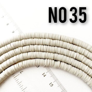 No : 35 Açık Gri Fimo Hamur Boncuk