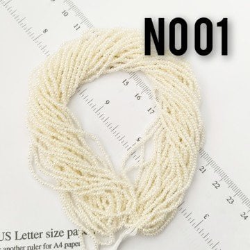 No: 001 İnci Krem Preciosa Dizi Kum Boncuk 11/0