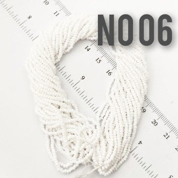 No: 006 Mat Beyaz (opak) Preciosa Dizi Kum Boncuk 11/0