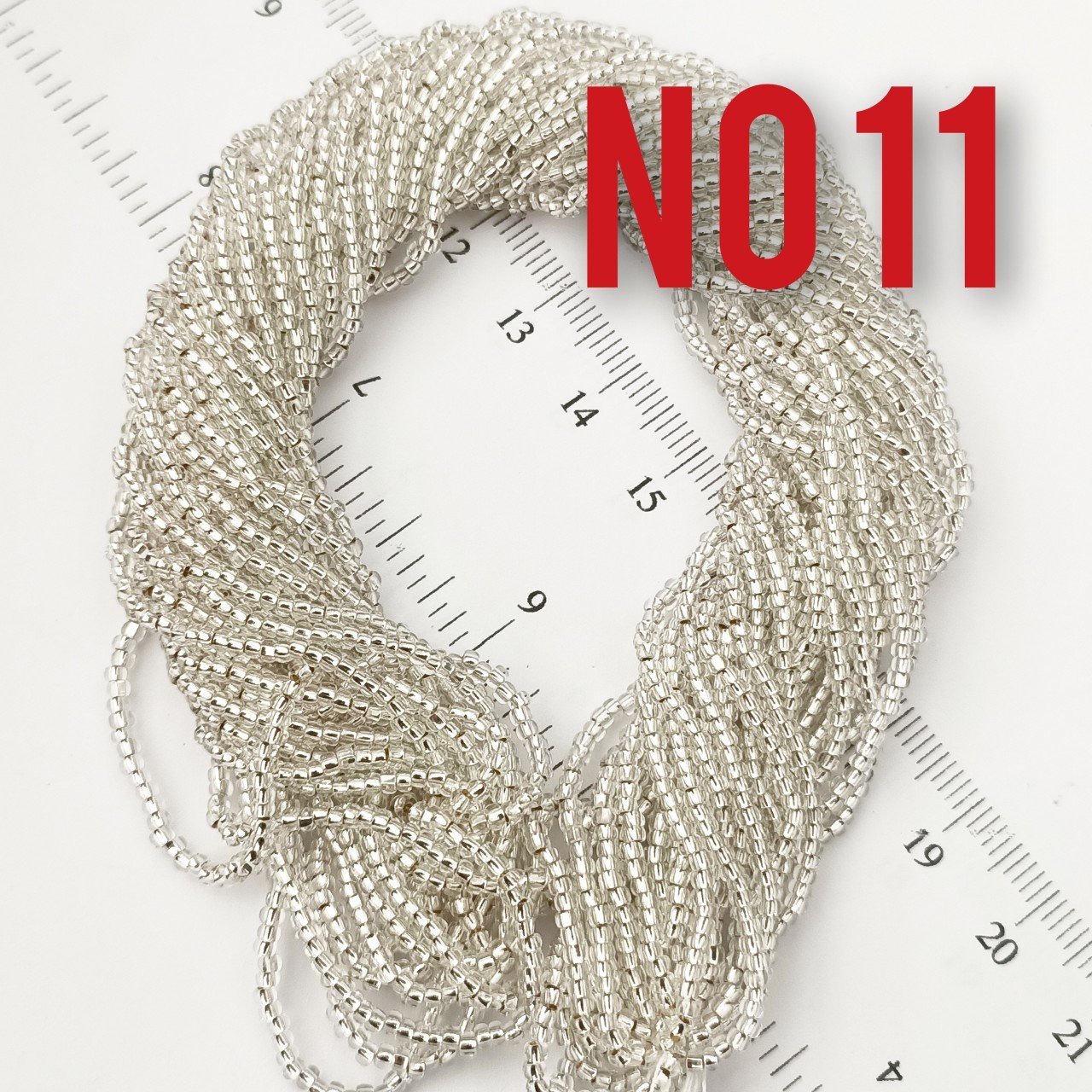 No: 011 Kesme Kristal Gümüş Preciosa Dizi Kum Boncuk 11/0