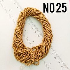 No: 025 Fırınlanmış Mat Altın Preciosa Dizi Kum Boncuk 11/0