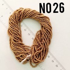 No: 026 Fırınlanmış Altın Preciosa Dizi Kum Boncuk 11/0