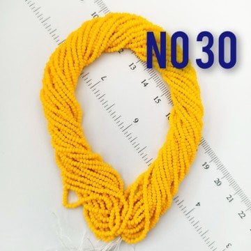 No: 030 Mat Sarı (Opak) Preciosa Dizi Kum Boncuk 11/0