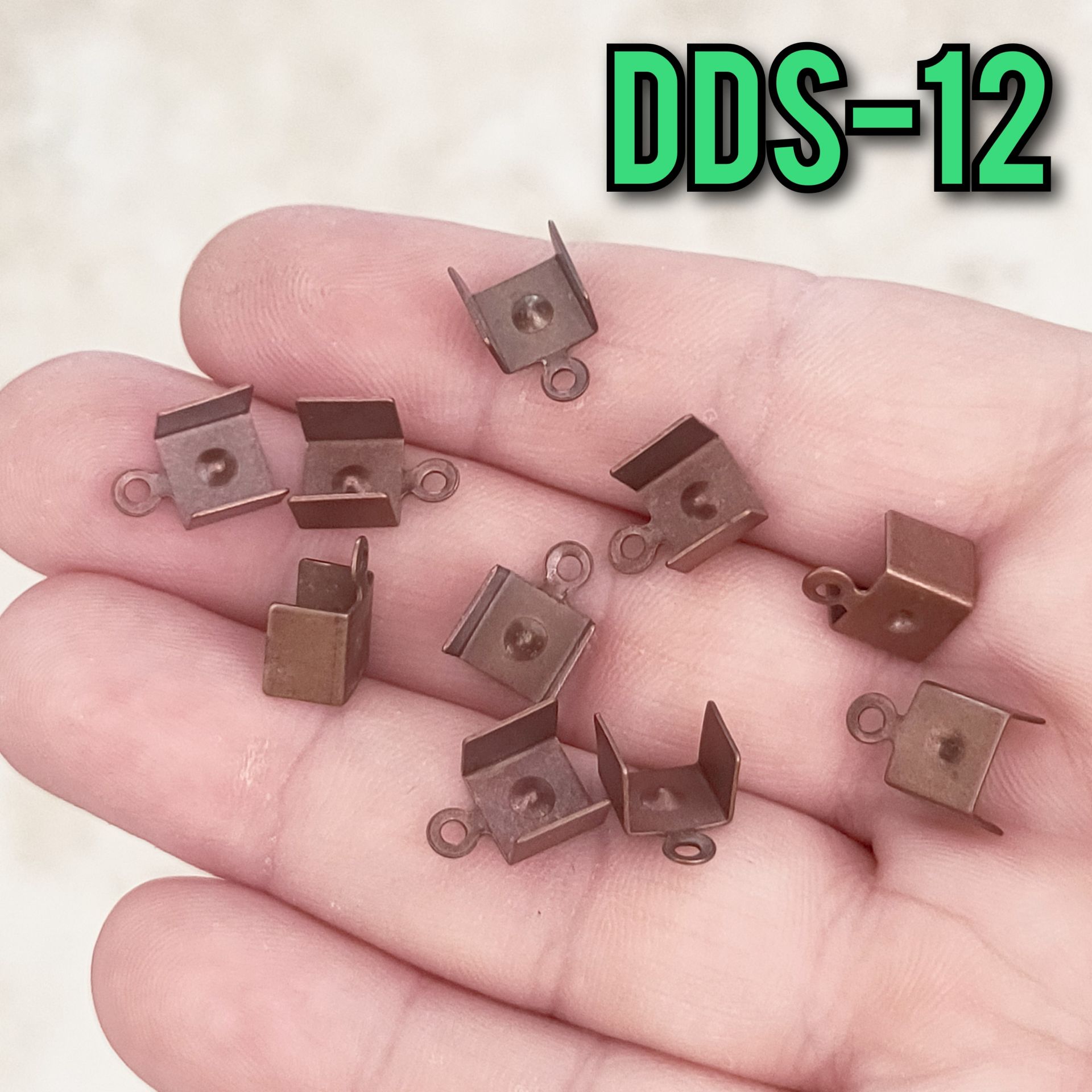 Dds-12 Bakır Renk Pirinç Dikdörtgen Deri Kapama 8 mm