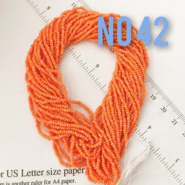 No: 042 Mat Rainbow Turuncu Preciosa Dizi Kum Boncuk 11/0