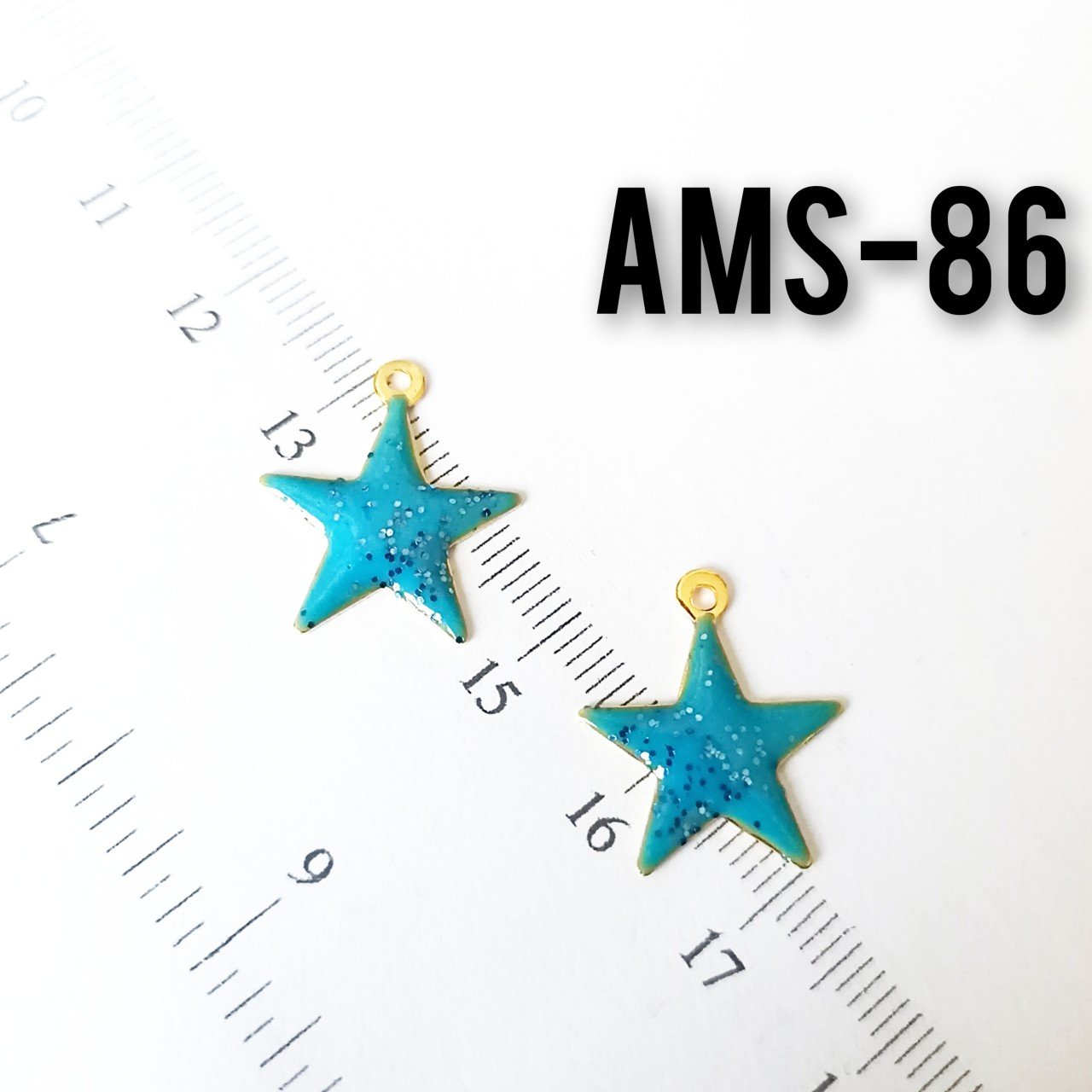 AMS-086 Altın Kaplama Simli Mineli Yıldız