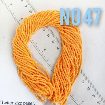 No: 047 Parlak Portakal Preciosa Dizi Kum Boncuk 11/0