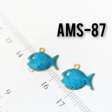 AMS-087 Altın Kaplama Simli Mineli Balık