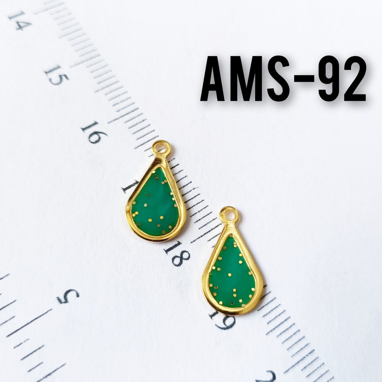 AMS-092 Altın Kaplama Simli Mineli Damla
