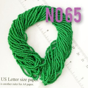 No: 065 Mat (opak) Yeşil Preciosa Dizi Kum Boncuk 11/0