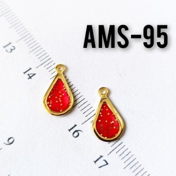 AMS-095 Altın Kaplama Simli Mineli Damla