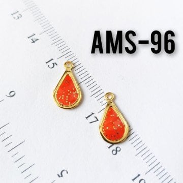 AMS-096 Altın Kaplama Simli Mineli Damla