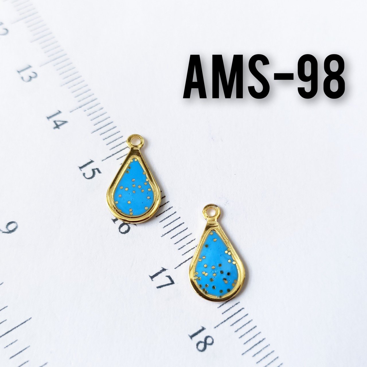 AMS-098 Altın Kaplama Simli Mineli Damla